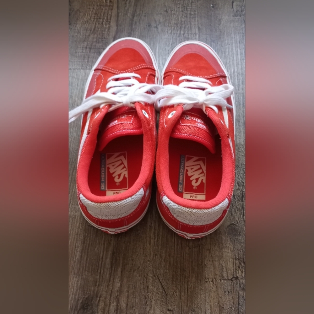 Vans Orange & White Trujillo TNT Advanced Prototype Men's Skate Shoes Size 7.5 - Picture 9 of 10